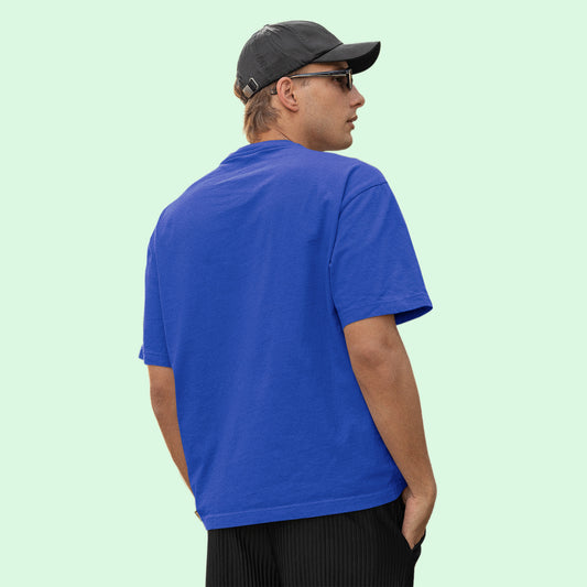 Unisex- Plain Premuim Over Sized T-Shirts Blue - VIGOR99