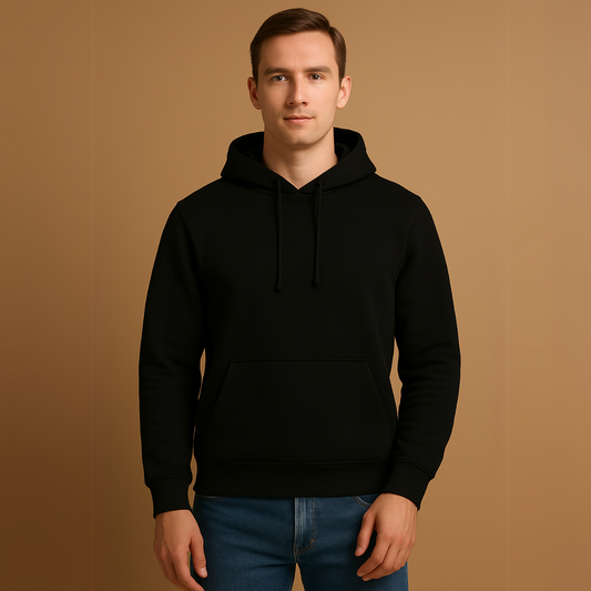 Regular Fit Premuim Hoodies - Unisex Black - VIGOR99