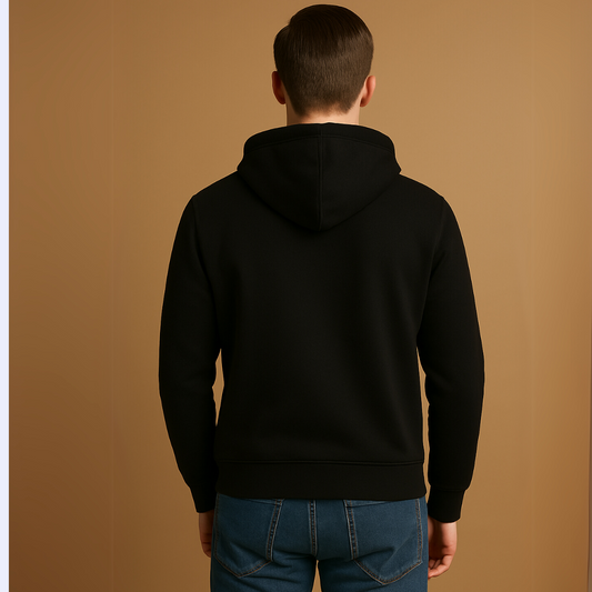 Regular Fit Premuim Hoodies - Unisex Black - VIGOR99