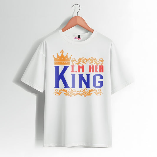 I’m Her King Couple T-Shirt – Romantic Gift for Men