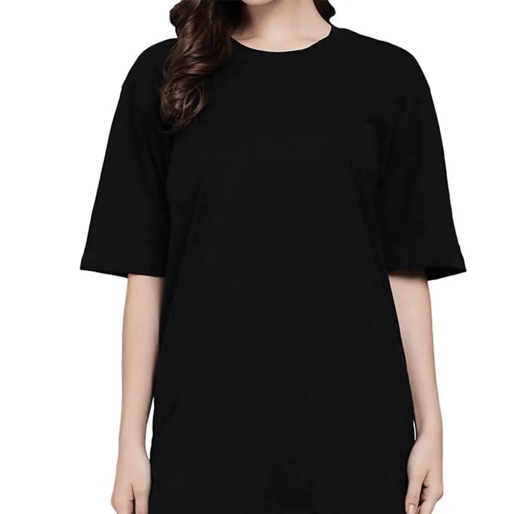 Unisex- Plain Premuim Oversized T-Shirts Black - VIGOR99