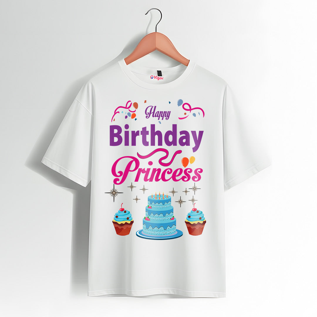 Happy Birthday Princess T-Shirt – Cute Birthday Outfit for Girls