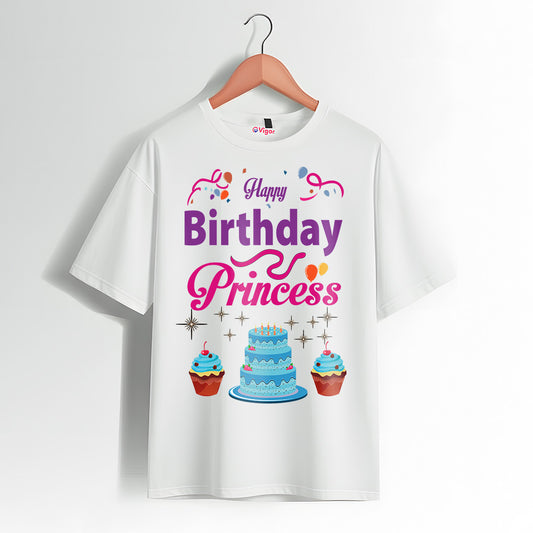 Happy Birthday Princess T-Shirt – Cute Birthday Outfit for Girls
