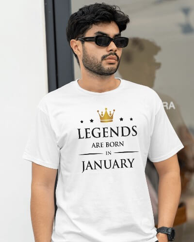 Legends Are Born In January | Birthday T-Shirt