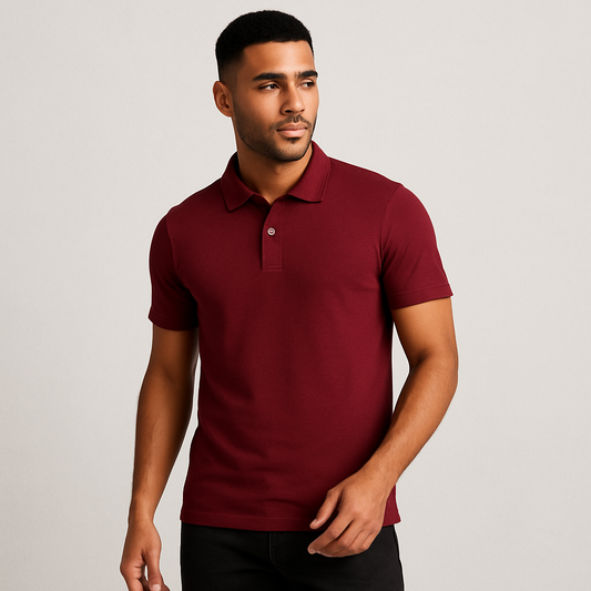 Corporate Polo T-Shirts Maroon - VIGOR99