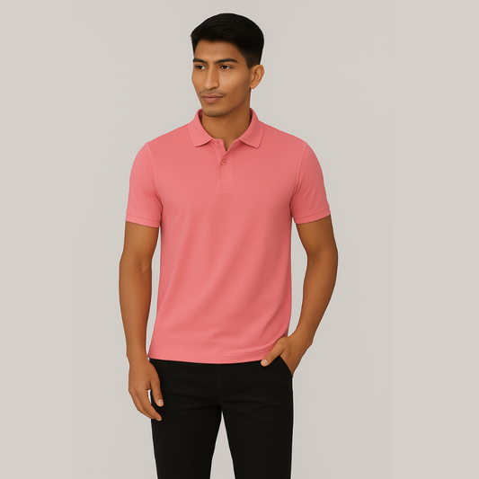 Corporate Polo T-Shirts Pink - VIGOR99