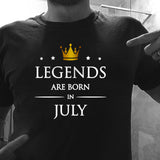 Legends Are Born In July | Birthday T-Shirt