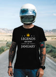 Legends Are Born In January | Birthday T-Shirt